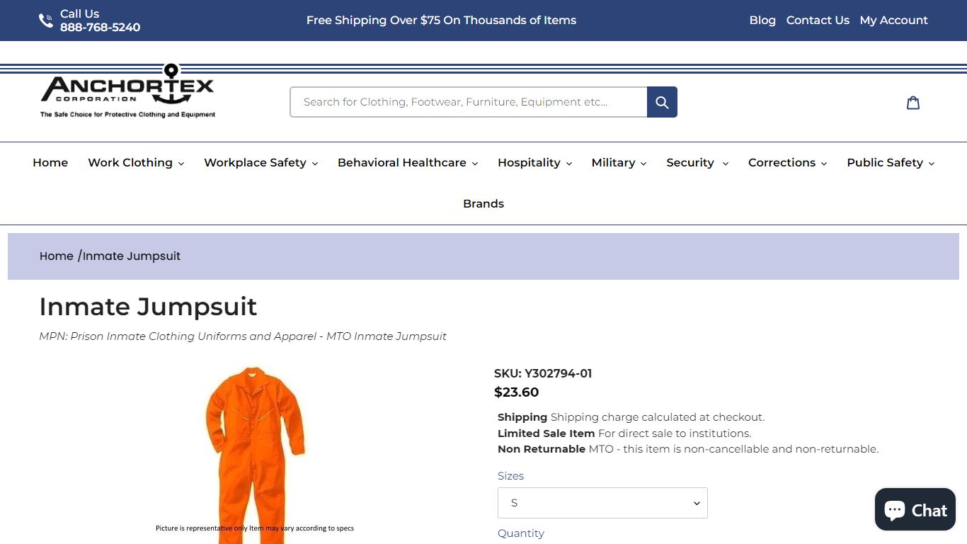 Prison Inmate Jumpsuit - Detainee Jumpsuit | Anchortex